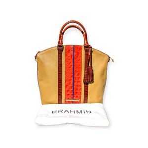 Leather Duxbury Domed Satchel Bag Lady Vineyard Pimento No Strap Orig Dust Bag